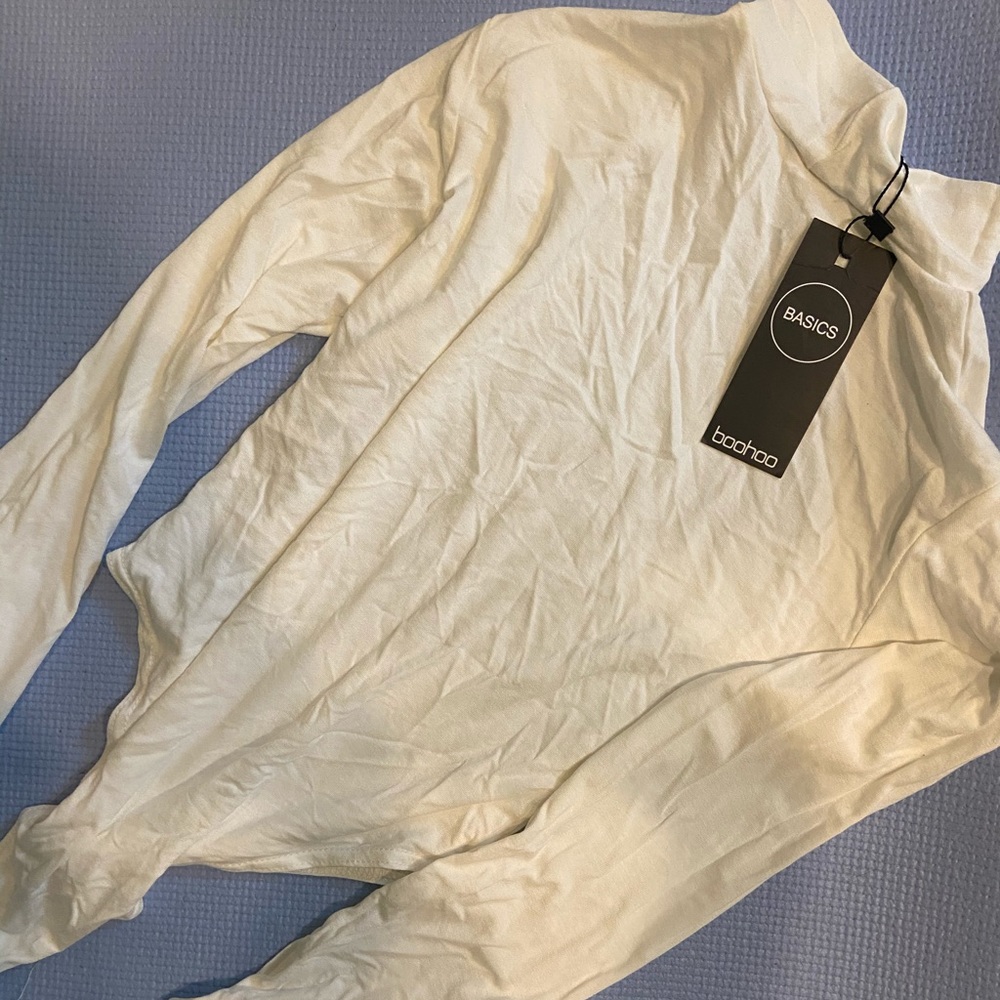 Basic White Turtleneck Bodysuit